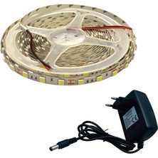 Hero Led 5 mt Üç Çipli Iç Mekan Şerit Led+Adaptör Set-Mavi