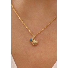 Milet Kuyumculuk 14 Ayar Altın Istiridye-Göz Singapur Zincir Kolye