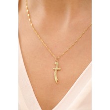 Milet Kuyumculuk 14 Ayar Altın Zülfikar Singapur Zincir Kolye