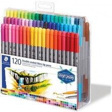 Staedtler Çift Uçlu Keçeli Kalem Seti 120 Renk 0.8 mm  3 mm St