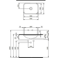 Bocchi Scala Tezgah Altı Lavabo Mat Sarı 1006-026-0125