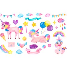 Tellgraf Unicorn Temalı Sticker Seti