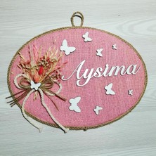 Lora Davet Kız Bebek Kapı Süsü, Hastane Kapı Süsü, Duvar Süsü (1 Adet) Pembe - 36211