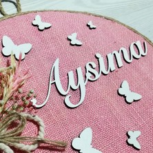 Lora Davet Kız Bebek Kapı Süsü, Hastane Kapı Süsü, Duvar Süsü (1 Adet) Pembe - 36211