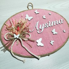Lora Davet Kız Bebek Kapı Süsü, Hastane Kapı Süsü, Duvar Süsü (1 Adet) Pembe - 36211