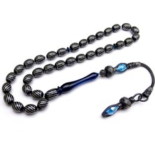 Tesbih Rüyası Nokta Gümüş Çeşmi Işlemeli Ateş Kehribar Tesbih