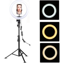 Asfal 210 cm Tripod -Led Halka Işık Youtuber Tiktok Makyaj Stüdyo Işığı  Ring Light