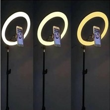 Asfal 210 cm Tripod -Led Halka Işık Youtuber Tiktok Makyaj Stüdyo Işığı Ring Light