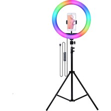 Asfal 210 cm Tripod -Led Halka Işık Youtuber Tiktok Makyaj Stüdyo Işığı  Ring Light