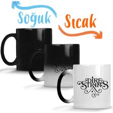 Baskı Dükkanı Dire Straits Queen Fleetwood Mac Eagles LED Zeppelin Eric Clapton Sihirli Kupa Bardak Porselen