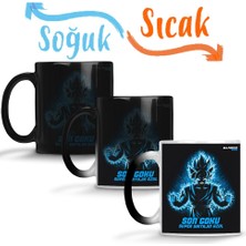 Baskı Dükkanı Son Goku Super Saiyajin Azul 03 Sihirli Kupa Bardak Porselen