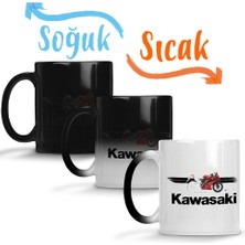 Baskı Dükkanı Kawasaki Enduro Offroad Sihirli Kupa Bardak Porselen