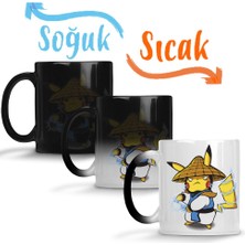 Baskı Dükkanı Pokemon Pikaccu Sihirli Kupa Bardak Porselen