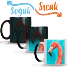 Baskı Dükkanı Flamingo 01 Sihirli Kupa Bardak Porselen