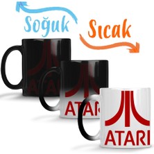 Baskı Dükkanı Atari Logo Oyun Game Over Atari Sihirli Kupa Bardak Porselen