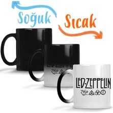 Baskı Dükkanı LED Zeppelin Deep Purple Sihirli Kupa Bardak Porselen