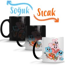 Baskı Dükkanı Gumball Cartoon Network Sihirli Kupa Bardak Porselen
