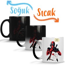 Baskı Dükkanı Deadpool Marvel Francis Sihirli Kupa Bardak Porselen