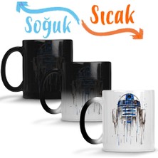 Baskı Dükkanı R2 D2 Star Wars Sihirli Kupa Bardak Porselen