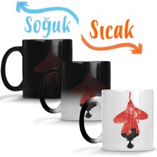 Baskı Dükkanı The Amazing Spiderman Marvel Sihirli Kupa Bardak Porselen