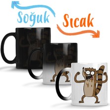 Baskı Dükkanı Regular Show Rigby Sihirli Kupa Bardak Porselen