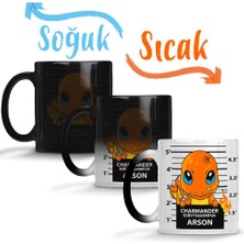 Baskı Dükkanı Charmander Bad Boy Pokemon Sihirli Kupa Bardak Porselen