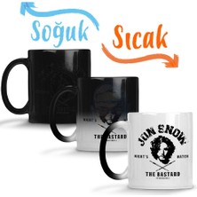 Baskı Dükkanı Jon Snow Night Watch Sihirli Kupa Bardak Porselen