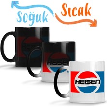 Baskı Dükkanı Heisenberg Breaking Bad Logo Pizza Sihirli Kupa Bardak Porselen