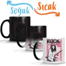 Baskı Dükkanı Grrrl Riot Rock Sihirli Kupa Bardak Porselen