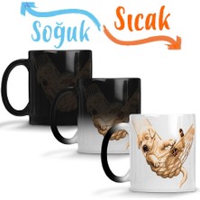 Baskı Dükkanı Pug Köpek Sihirli Kupa Bardak Porselen