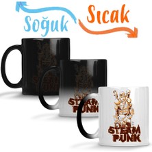 Baskı Dükkanı Steampunk Sihirli Kupa Bardak Porselen
