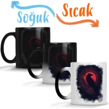 Baskı Dükkanı Black Crow Sihirli Kupa Bardak Porselen