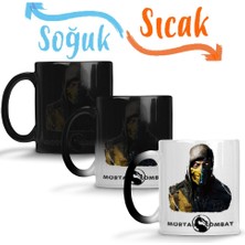 Baskı Dükkanı Mortal Kombat Scorpion And Sub Zero Sihirli Kupa Bardak Porselen