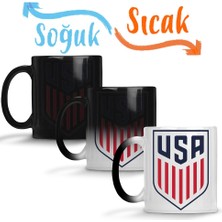 Baskı Dükkanı Usa Soccer Team Sihirli Kupa Bardak Porselen