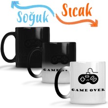 Baskı Dükkanı Gamer Game Over Sihirli Kupa Bardak Porselen