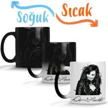 Baskı Dükkanı Demi Lovato B&w Autografada Sihirli Kupa Bardak Porselen