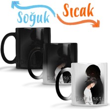 Baskı Dükkanı Death Note L Sihirli Kupa Bardak Porselen