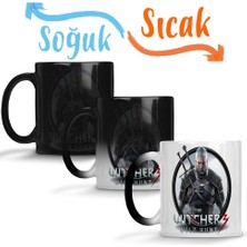 Baskı Dükkanı Geralt The Witcher Sihirli Kupa Bardak Porselen