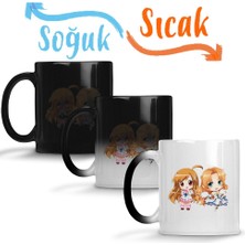 Baskı Dükkanı Anime Chibi Sihirli Kupa Bardak Porselen