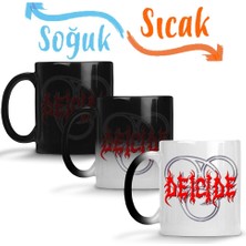 Baskı Dükkanı Deicide Logo Sihirli Kupa Bardak Porselen