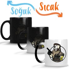 Baskı Dükkanı Big Boss Vault Boy Sihirli Kupa Bardak Porselen