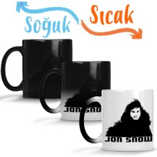 Baskı Dükkanı Jon Snow Sihirli Kupa Bardak Porselen