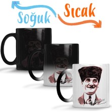 Baskı Dükkanı Mustafa Kemal Atatürk 07 Sihirli Kupa Bardak Porselen