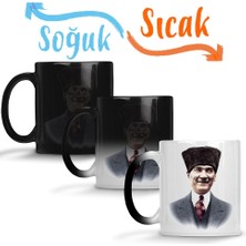 Baskı Dükkanı Mustafa Kemal Atatürk 06 Sihirli Kupa Bardak Porselen