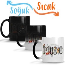 Baskı Dükkanı Müzik 2 Sihirli Kupa Bardak Porselen