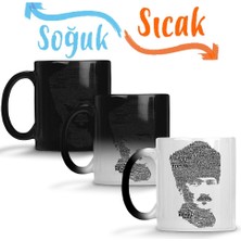 Baskı Dükkanı Atatürk 2 Sihirli Kupa Bardak Porselen