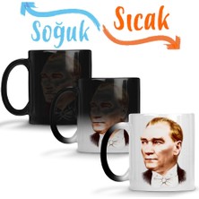 Baskı Dükkanı Mustafa Kemal Atatürk 04 Sihirli Kupa Bardak Porselen