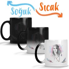 Baskı Dükkanı Incili Küpeli Kız Sihirli Kupa Bardak Porselen