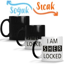 Baskı Dükkanı I Am Sher Locked Sihirli Kupa Bardak Porselen