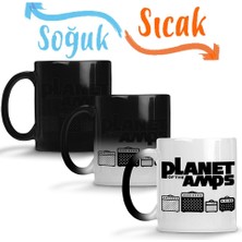 Baskı Dükkanı Planet Of The Amps Sihirli Kupa Bardak Porselen